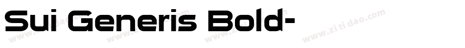 Sui Generis Bold字体转换
